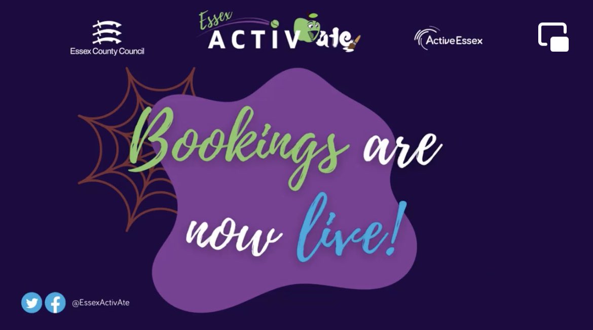 ✨ Bookings are now LIVE for #EssexActivAte October, half term clubs! ✨

To find out if you are eligible and to book on, head to 👇
activeessex.org/children-young…