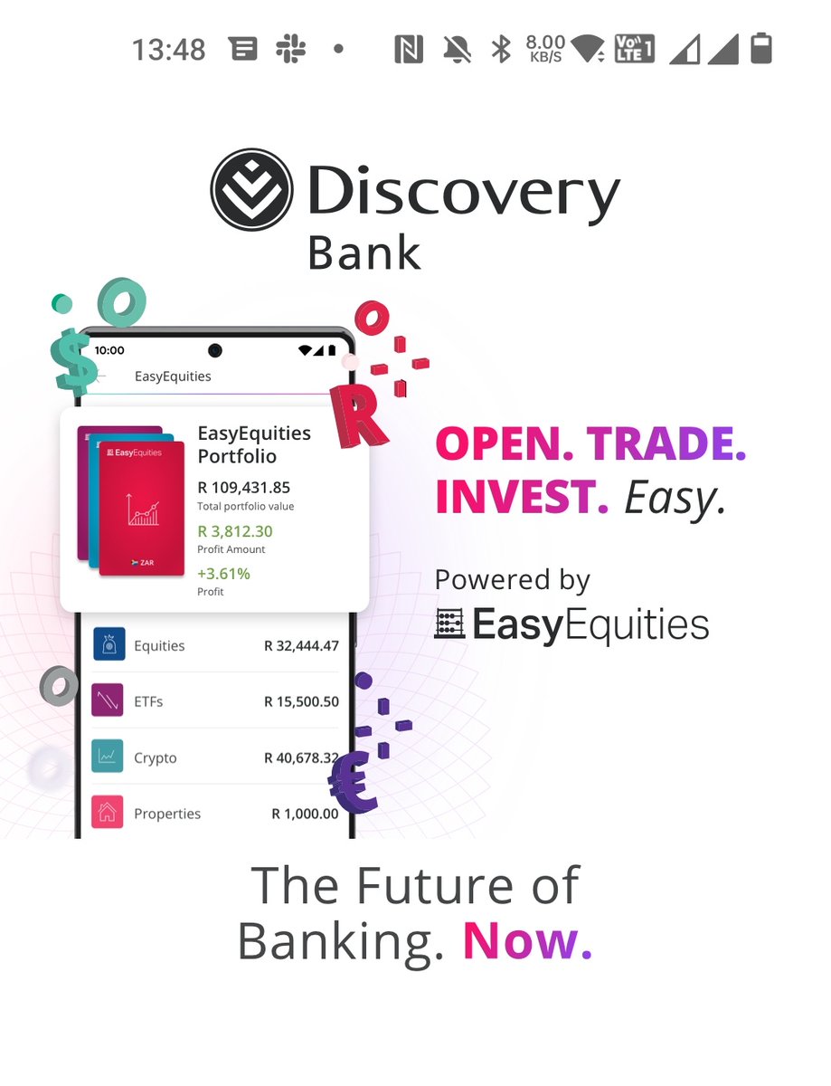 CharlesHSavage's tweet image. All the feels on login @EasyEquities @Discovery_SA