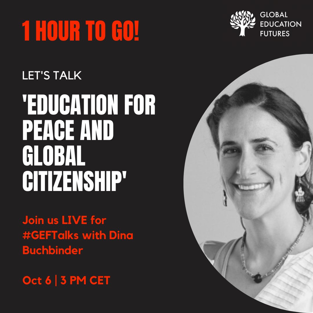globaledfutures's tweet photo. Just 1 hour to go!
Chapter 1 of #GEFTalks is going LIVE with @dinabuchbinder today at 3 PM CET at https://t.co/RWsox6bZme
Have you marked your calendar yet? https://t.co/VL4VN3fnqa