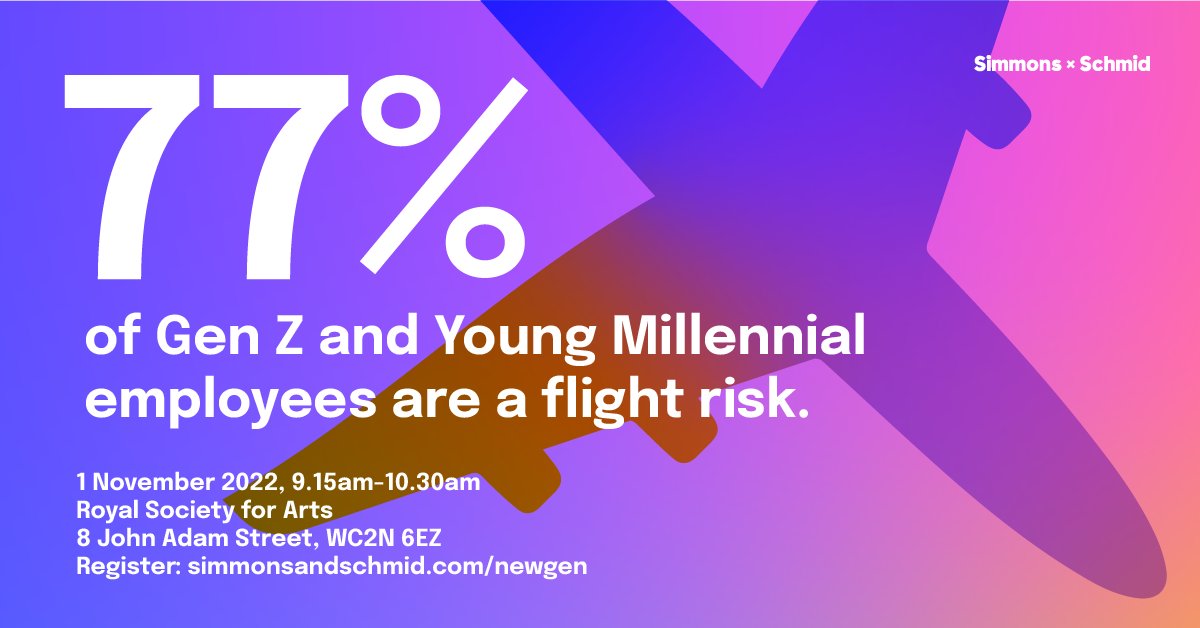 If you're responsible for attracting and retaining the talent to grow your business, check out our 'Employer Brand' event in London on 1st November <a href="/SimmonsSchmid/">Simmons x Schmid</a> #talentacquisition #employerbrand