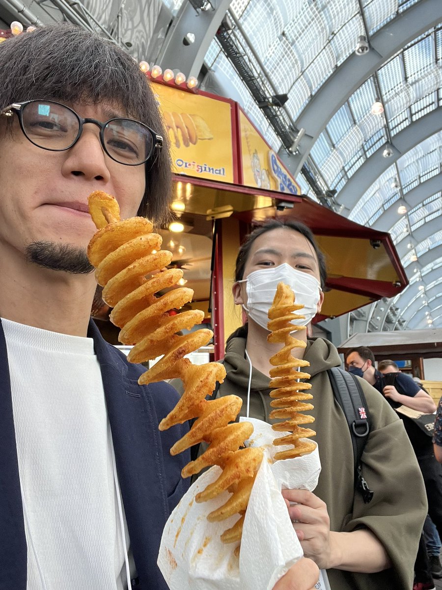 shoshirasaka's tweet image. エッセンといえばこのぐるぐるポテト🌀
#SPIEL22