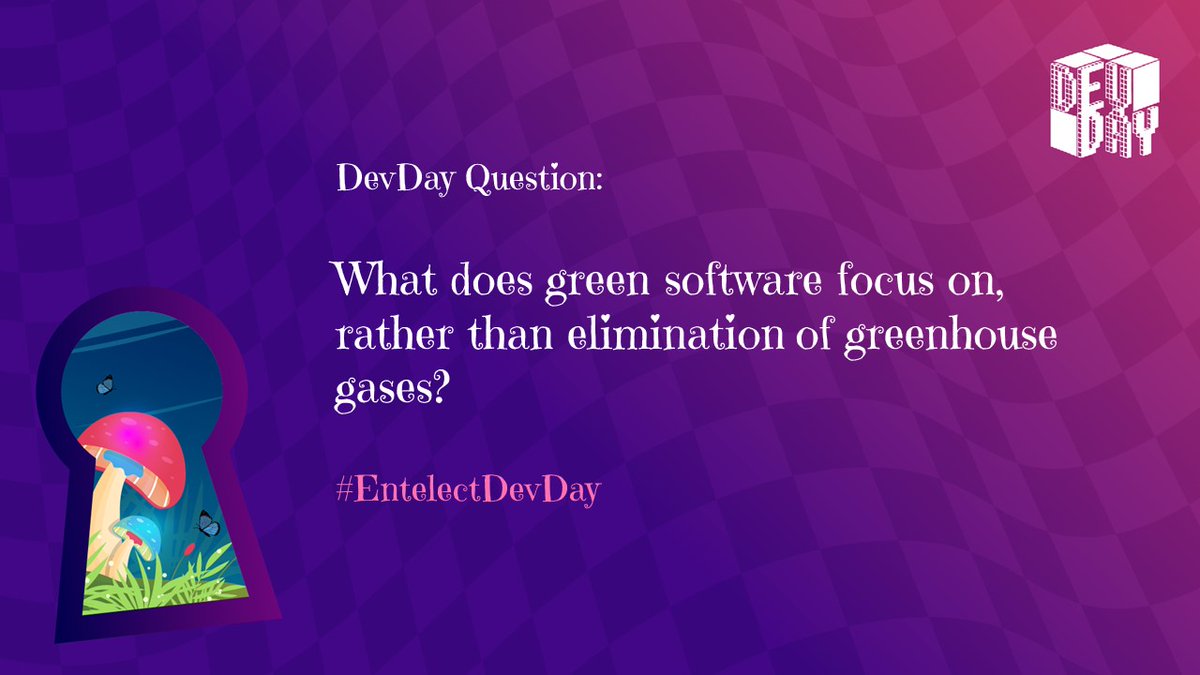 Entelect's tweet photo. Our next presenter is from our Netherlands office and her first question to all of you today is displayed in the image below. #EntelectDevDay #Netherlands #SoftwareEngineer https://t.co/HJ41RwC1Fq