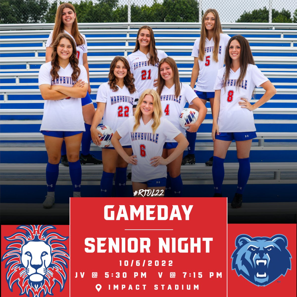 LadyMsoccer's tweet photo. GAMEDAY - SENIOR NIGHT
Come celebrate our 8 awesome seniors with the Senior Night ceremony starting around 7 PM.
Congrats & Thank You to Aimee, Cam, Gab, Jessica, Leah, Megan, Paige K, & Paige T on your contributions to Lady Monarch Soccer!
#ptmb #rtdl22 https://t.co/jODlXsUMPU