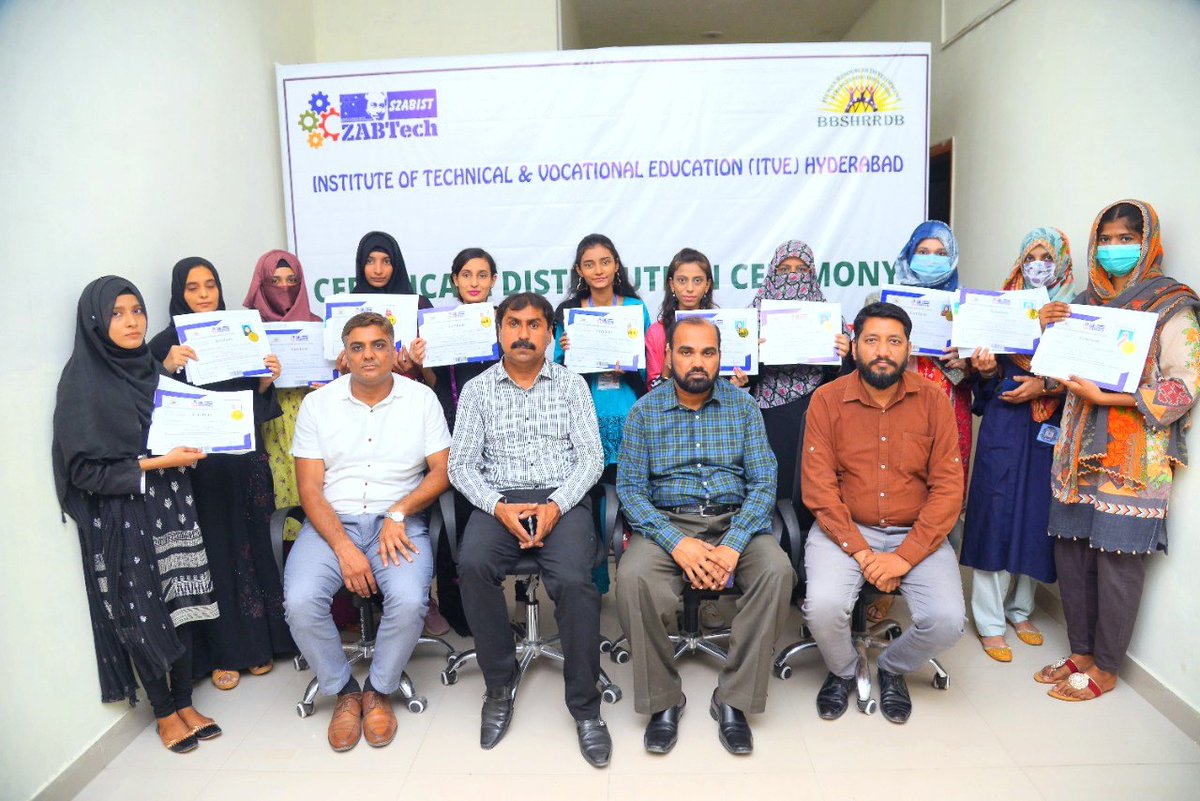 SzabistZabtech's tweet photo. SZABIST ZABTech (iTVE) Hyderabad organized the Certificate Distribution Ceremony of BBSHRRDB Phase-XIV.
#szabistzabtechitve #Hyderabad #tvet #CertificateDistribution #skills #trainingforall #technicalandvocational #trainees #trainedbythebest https://t.co/fJ8a6ukgOI