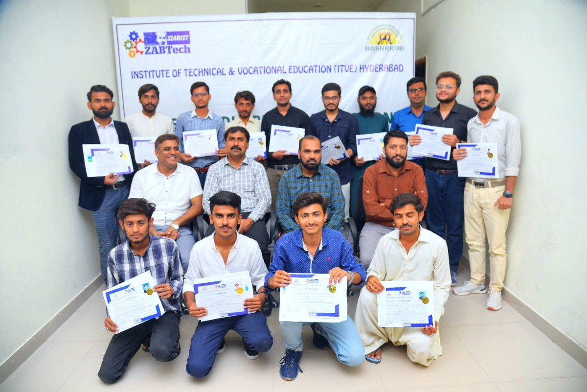 SzabistZabtech's tweet photo. SZABIST ZABTech (iTVE) Hyderabad organized the Certificate Distribution Ceremony of BBSHRRDB Phase-XIV.
#szabistzabtechitve #Hyderabad #tvet #CertificateDistribution #skills #trainingforall #technicalandvocational #trainees #trainedbythebest https://t.co/fJ8a6ukgOI