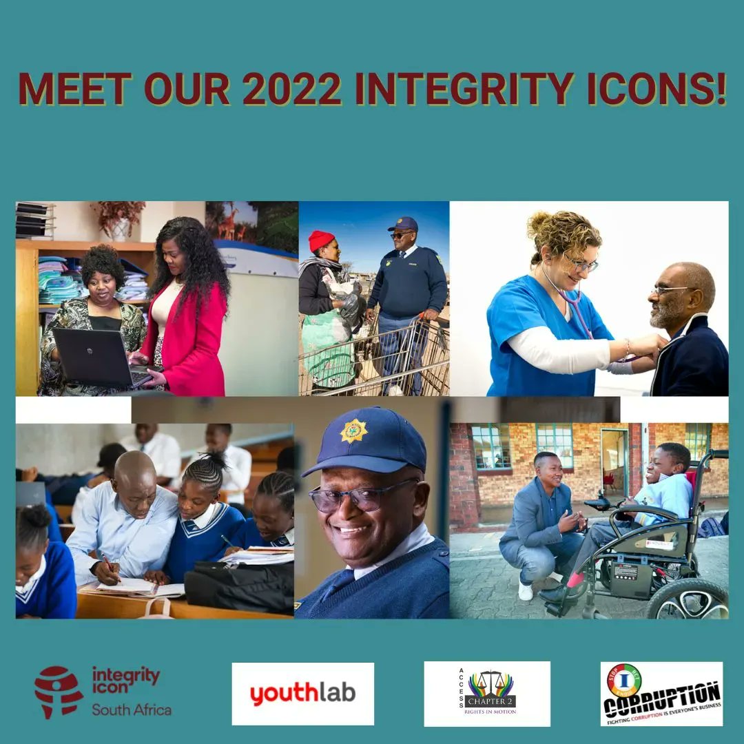 accountlabalesa's tweet photo. #ALSA friends, today we’re introducing our country's most stellar #public servants. 
They are: Desiree Sihlapelo, Adell Lebabo, Dr.Anna Cross 
Goodman Mkhize &amp; Bongani Siyona.
Stay tuned to learn more about their amazing work in the coming weeks. 
#IntegrityIconSA
#PublicServant https://t.co/6bZVdZNtMV