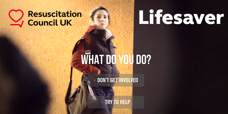 Would you know what to do?

A sudden cardiac arrest can happen to anyone, at any time. Our Lifesaver interactive videos put you at the heart of the action as you make crucial decisions and learn the essential skills needed to save a life &amp; #RestartAHeart:

lifesaver.org.uk