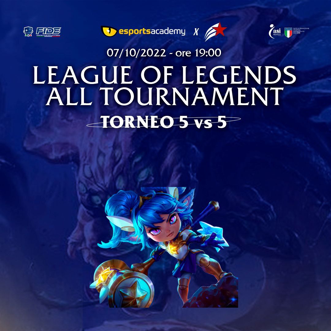 AllLiGamers's tweet photo. Ritornano i tornei di League of Legends in collaborazione con @esportsacademy_esy🎉🎉
📅 07 Ottobre
🕦 h 19:00
Schiaccia i tuoi nemici, domina la landa e Scala la classifica Ranking🧗‍♀️

Per effettuare l’iscrizione visita il sito:
https://t.co/YtaPeUxt31

#LeagueofLegends #Lol https://t.co/8MyfJLDY6g