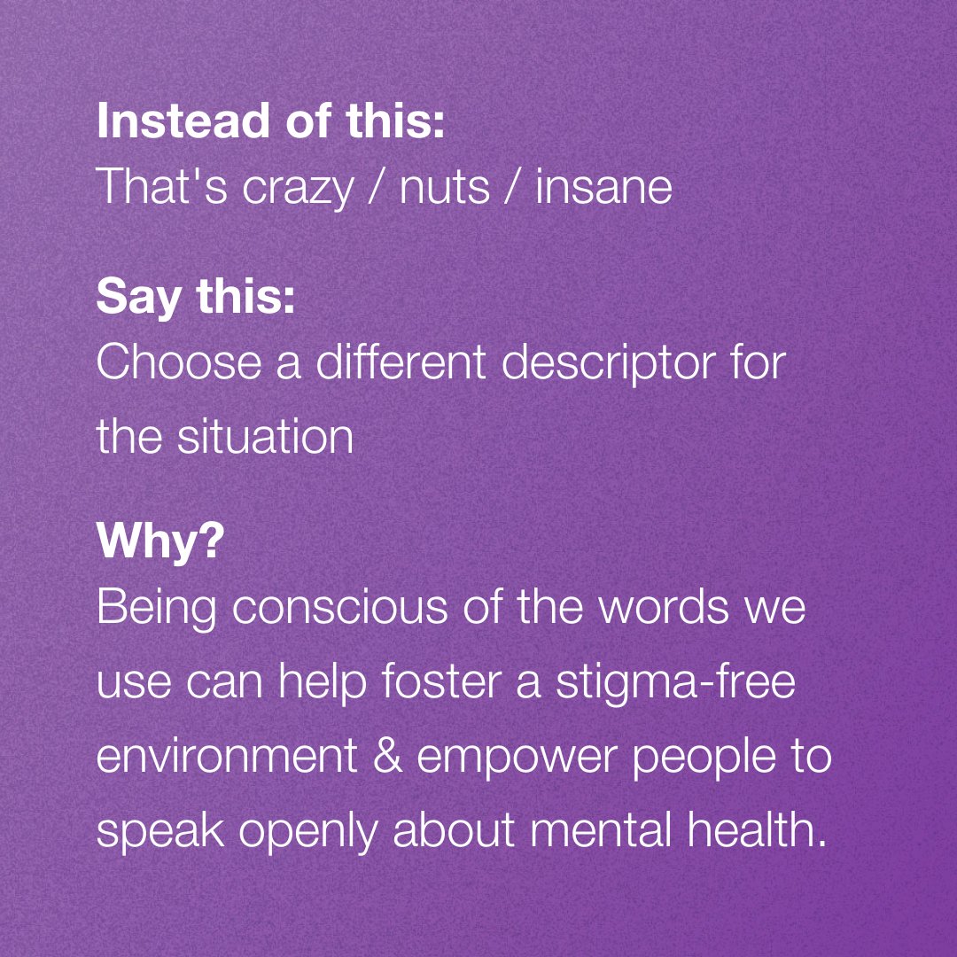 camhfoundation's tweet photo. The words we use when talking about mental illness matter. Look through this post for tips on choosing the right words when talking about mental health and mental illness, and share with family and friends to help change the conversation: https://t.co/SbPRuUPgLu.

#MIAW22 https://t.co/ZZR01XqMEa