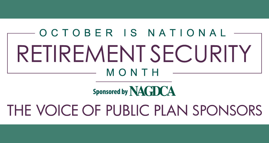 NAGDCA-sponsored National Retirement Security Month is a time to focus on the importance of saving and planning for retirement. We look forward to seeing the creative ways our members promote retirement readiness in October! #NRSM #NRSM22 #retirement 
nagdca.org/news-events/nr…