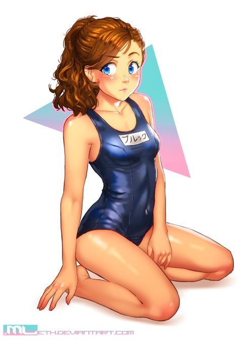 Curly ponytail swimsuit Brooke 💖 https://t.co/4HwcGaA40Y