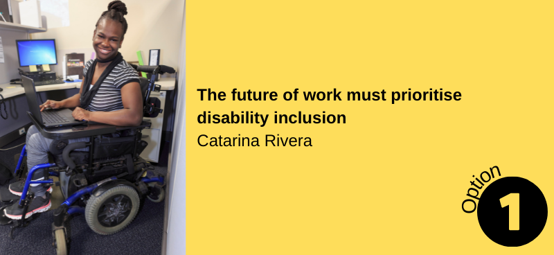 DeafblindUK's tweet photo. Coming up in just over 2 hours - @CatarinaRivera 's keynote speech at the #DeafblindConvention!

The session covers 3 myths blocking leaders from focusing on disability, emotions surrounding disability, a vision for the future of work that centers on disability inclusion. https://t.co/pcw8jNakOZ