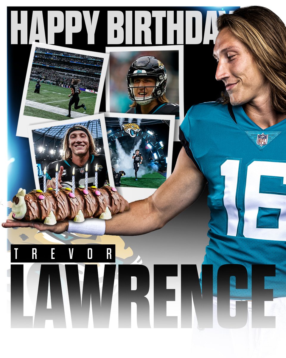 NFLUKIRE's tweet photo. 23 &amp; flowing. 

HBD, @Jaguars' @Trevorlawrencee! https://t.co/HOigtujCDd