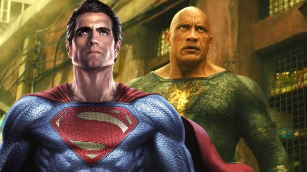 #DcComics  CONFIRMADO - Henry Cavill regresa como Superman en #BlackAdam  y se confirma un nuevo traje y ojo... suena el clásico de John Williams. !!