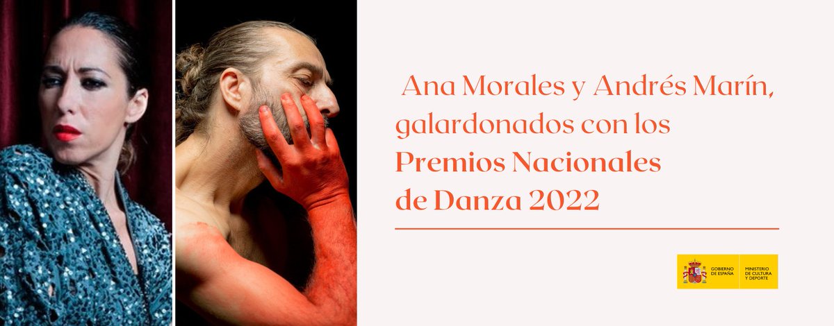 💃🕺 <a href="/AnaMoralesDanza/">Ana Morales</a>, en la categoría de interpretación, y <a href="/AndresMarinFlam/">Andrés Marín</a>, en la de creación, galardonados con el #PremioNacionaldeDanza 2022

El jurado reconoce la trayectoria de dos destacadas figuras de la generación de renovadores del #flamenco

culturaydeporte.gob.es/actualidad/202…