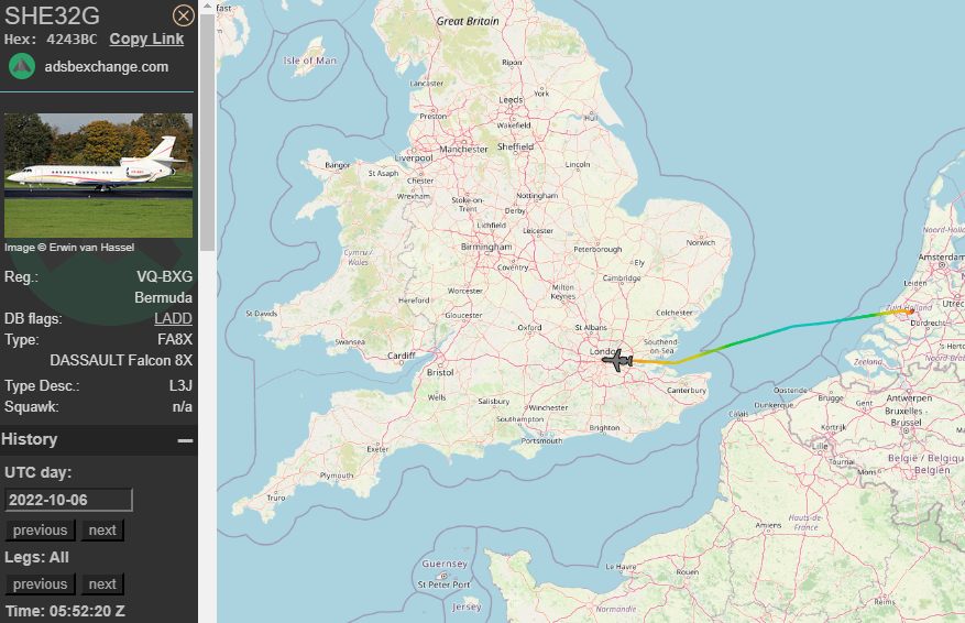 ShellJet's tweet photo. Shell execs landed at London City Airport this morning. VQ-BXG still on the tarmac there https://t.co/F1P332l0sY