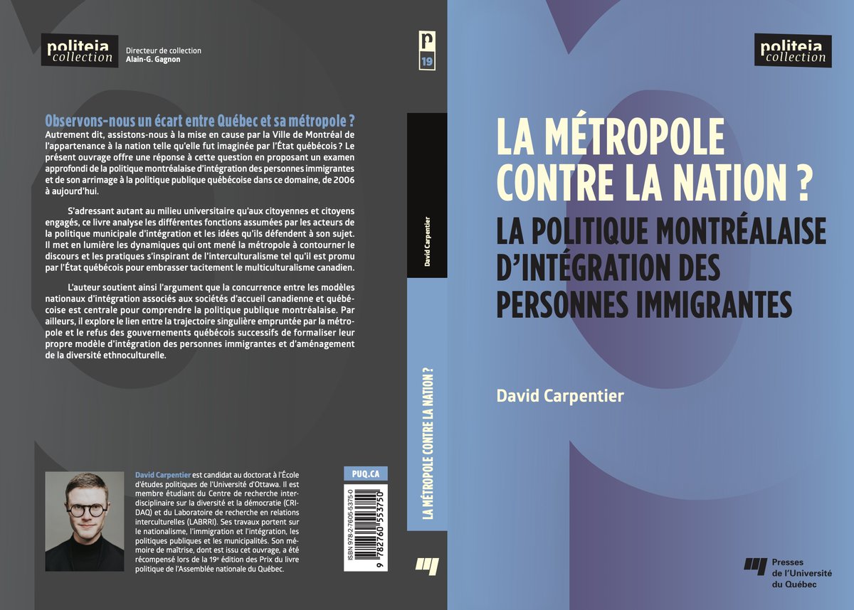 « La métropole contre la nation? » Ma première monographie paraîtra le 19 octobre aux <a href="/PressesUQ/">PUQ</a> dans l'excellente collection Politeia. Un sujet au coeur de l'actualité, en ce lendemain d'élections québécoises! <a href="/cridaq/">CRIDAQ</a> <a href="/LABRRI_/">LABRRI</a> <a href="/SQSP_/">SQSP</a> <a href="/UOttawaPoliSci/">uOttawaPoliSci</a> #polqc #polmtl