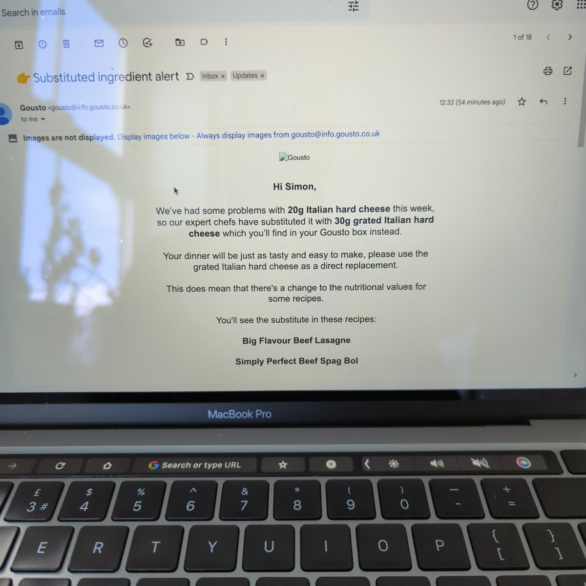 More cheese? What awful news...