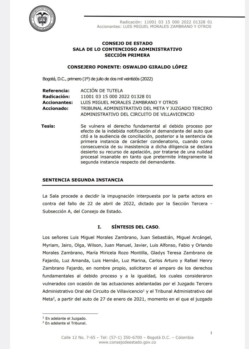 cabogadosa1's tweet photo. Procesal Administrativo: envío de mensaje de datos para notificar por estado a quienes aportaron su dirección electrónica resulta de obligatoria observancia, no hacerlo genera nulidad por indebida notificación. Se comparte fallo tutela segunda instancia https://t.co/3ZPX72elbR https://t.co/EkUoS3x1lv