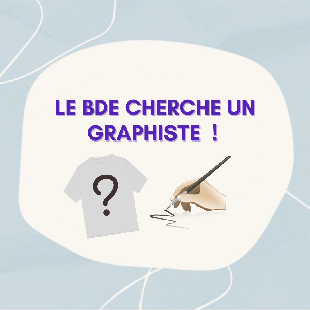 BDE_INALCO's tweet photo. Le BDE a besoin de vous ! 🫵🏻

On recherche un graphiste pour le design de nos futurs sweats et tee-shirts. N’hésite pas à nous contacter si tu es intéressé.e 🌟

Les informations pour candidater sont en dessous ⬇️⬇️⬇️ https://t.co/6mipCJ8C4J