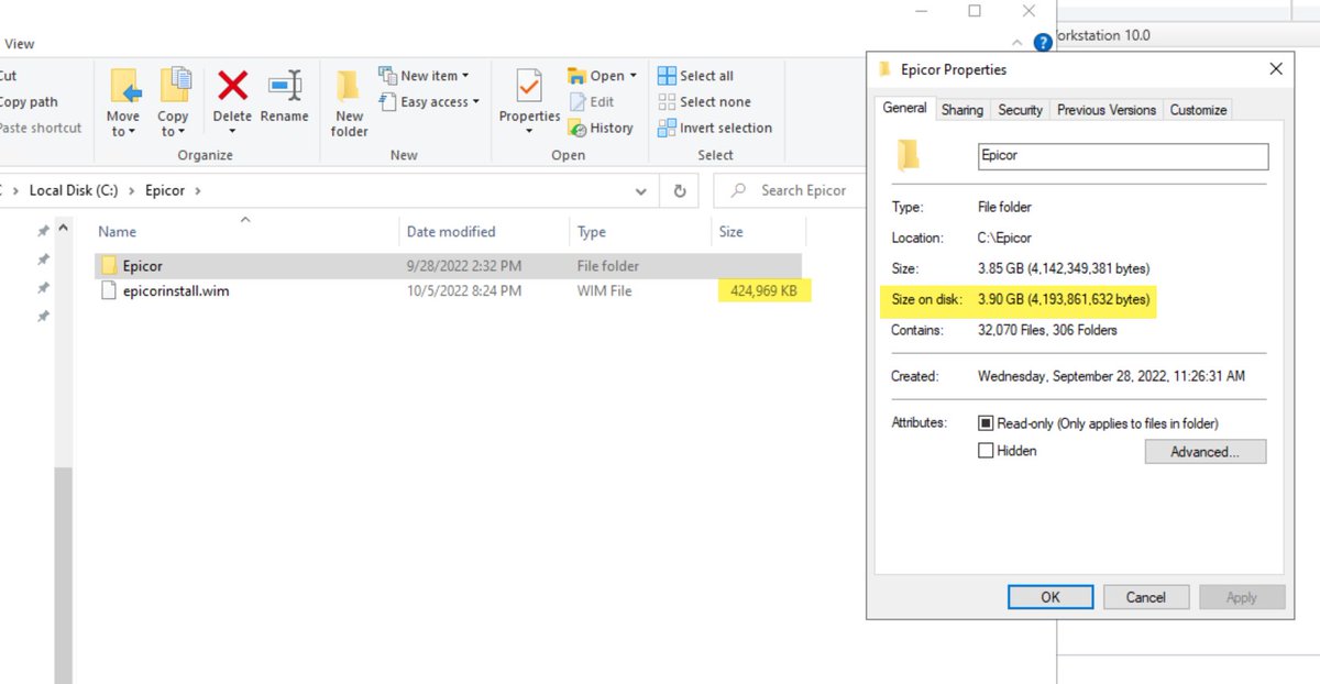 systemofdoom's tweet photo. Again I cannot stress how awesome using WIMs is to reduce large applications or apps that have an insane amount of files. Almost 4GB to 400MB

I always go back to @SuneThomsenDK 's blog post

https://t.co/rkExezNbkC https://t.co/bFa2Jt2EyO