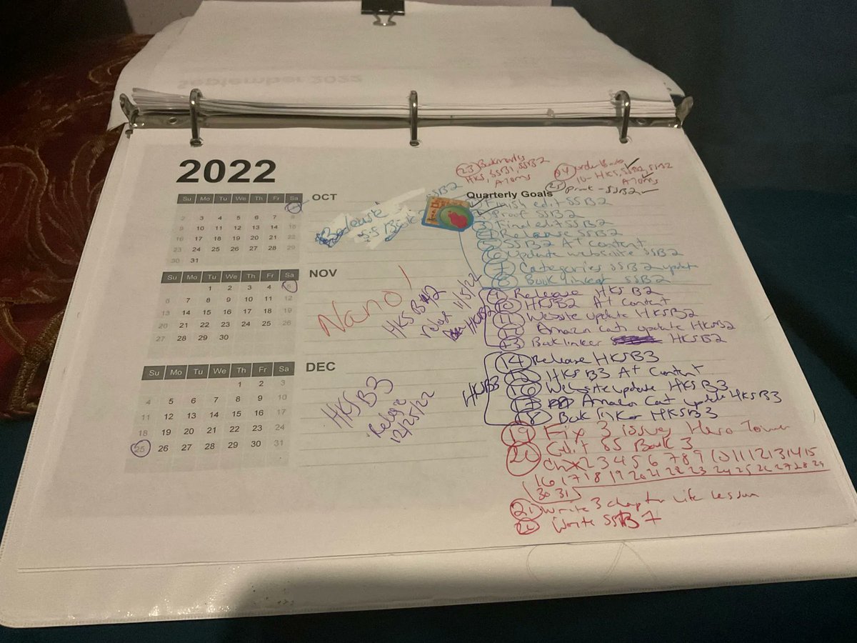 KAMengAuthor's tweet photo. What’s your writing goal for this month? I am releasing a book and getting another release for November. I posted my quarterly goals too. Looks like a lot, but I am getting ready for a book signing. Already got two things done. #WriterGoal #writersoftwitter #WritingCommmunity https://t.co/YDV76DN6qk