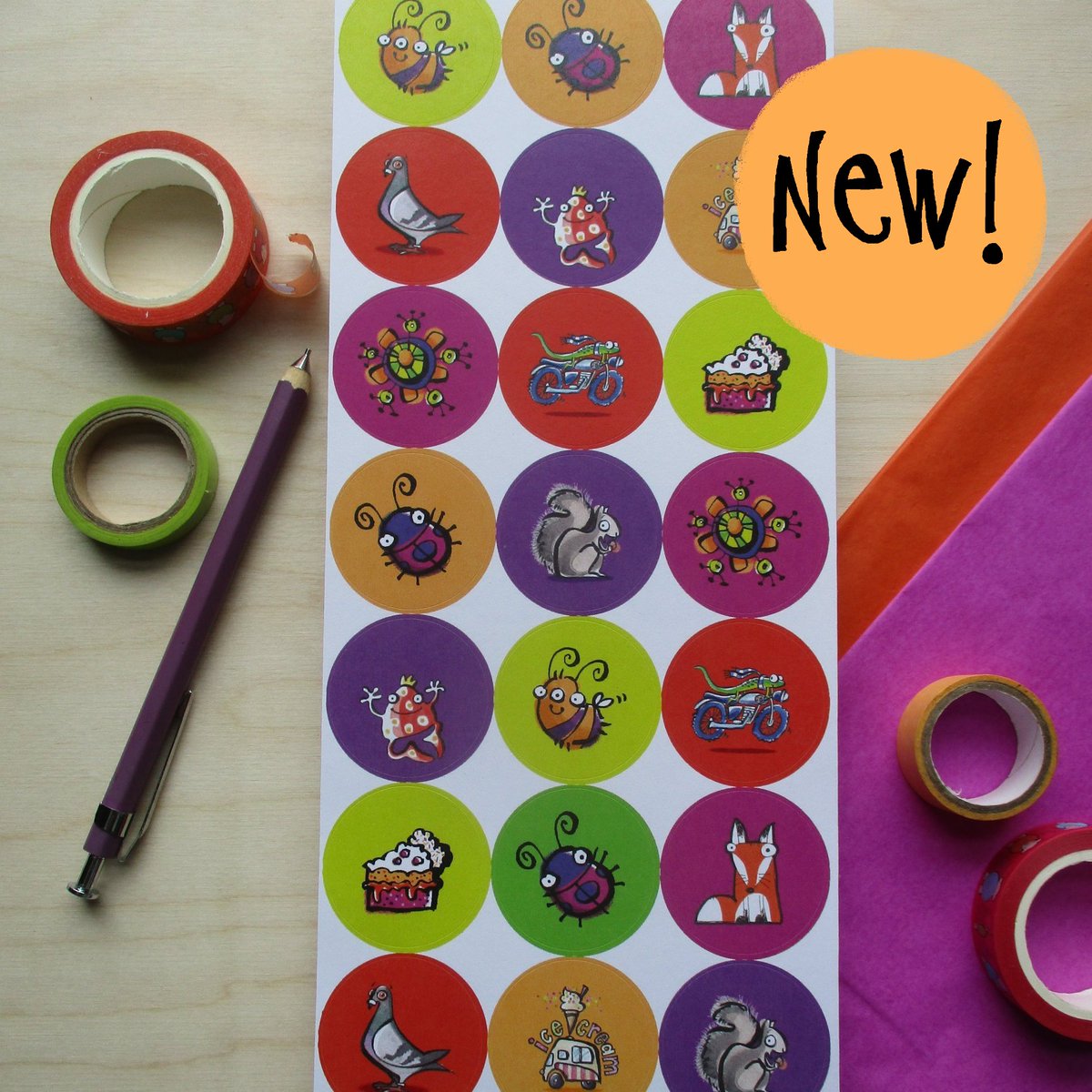 CJoplingIllo's tweet image. Funky new sticker sheet, available from my @folksy  shop. Pigeons, ice cream vans and monster bees – get ‘em here👇

folksy.com/shops/Christin…

#funkystickers #shopsmall #buyleeds