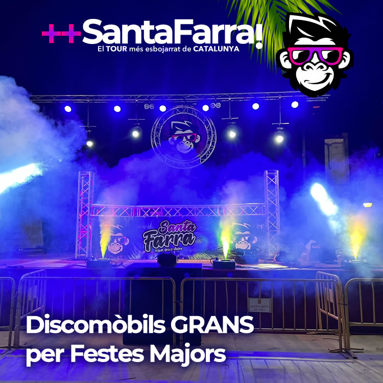 Sabías que nuestra MARCA de OCIO para Fiestas Mayores, Pueblos, Entidades, Asociaciones es SANTA FARRA SHOW y es ideal. Más info en santafarra.es #discomovil #show #santafarra