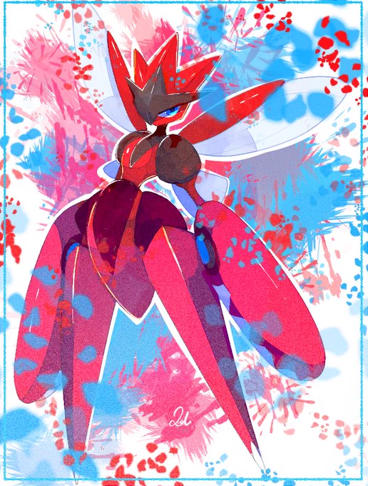 図鑑No.212 メガハッサム #LKのポケモンずかん 