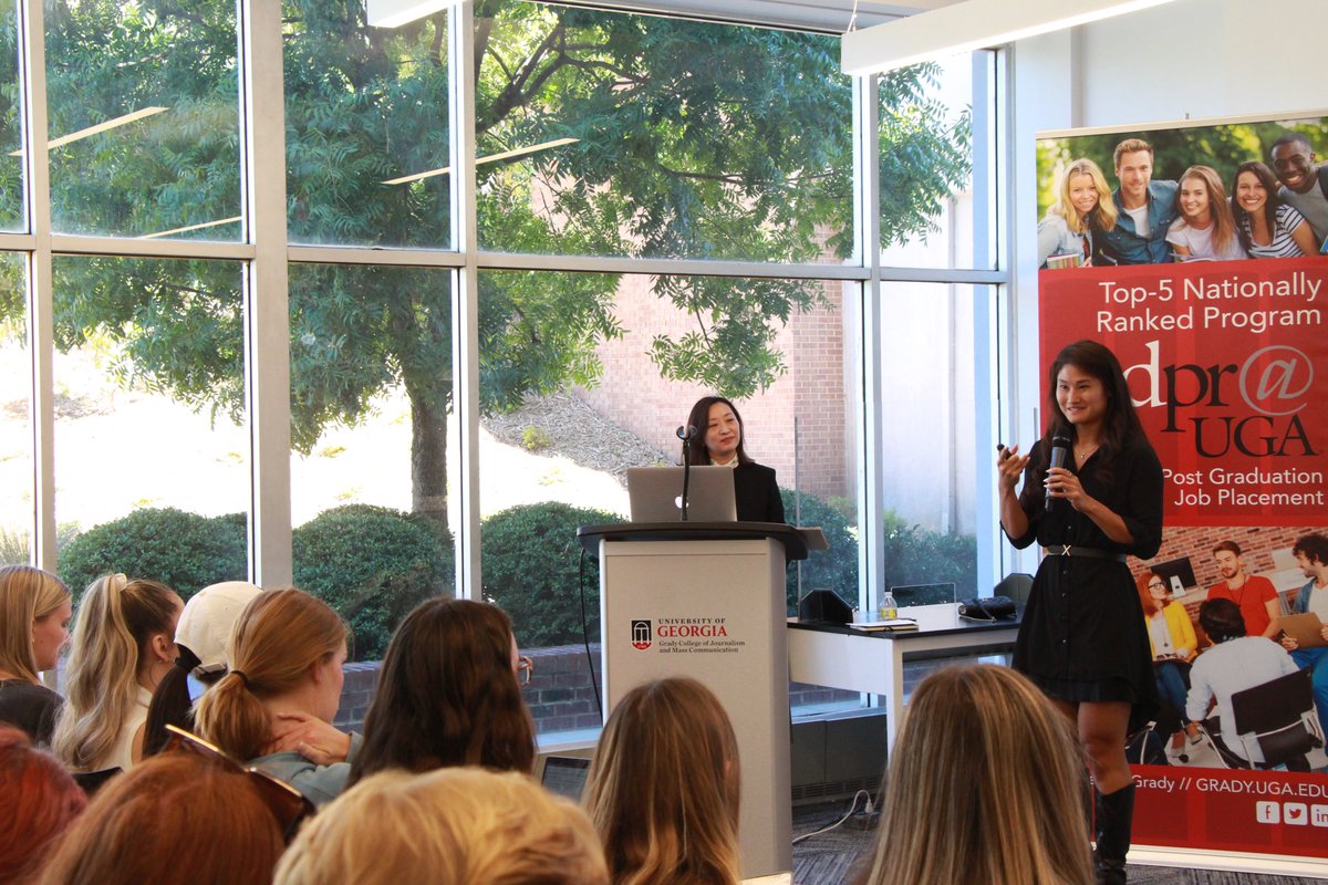 UGAGrady's tweet photo. So happy and thankful to have Christine Shen (BBA '12), lead, digital analytics, Chanel, as the keynote speaker for @AdPR_UGA's  #AdPRWeek. #AdPRide

For more images of the event: https://t.co/liGRUHUdjT https://t.co/AiUlbCVmOz