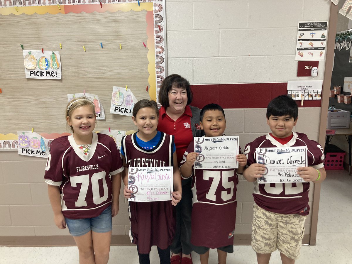 DrRhondaWade's tweet photo. Excited to celebrate these FNE Tiger Tykes for being leaders in their classrooms following their social contract! #capturingkidshearts @FloresvilleISD @FnePrincipal https://t.co/s33f1po9iY