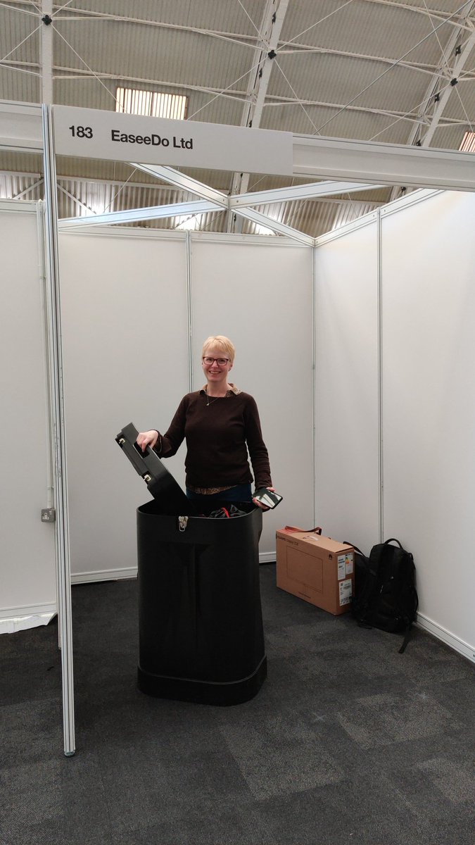Just arrived at British Design Center for the tesSEND show. Setup about to start.
