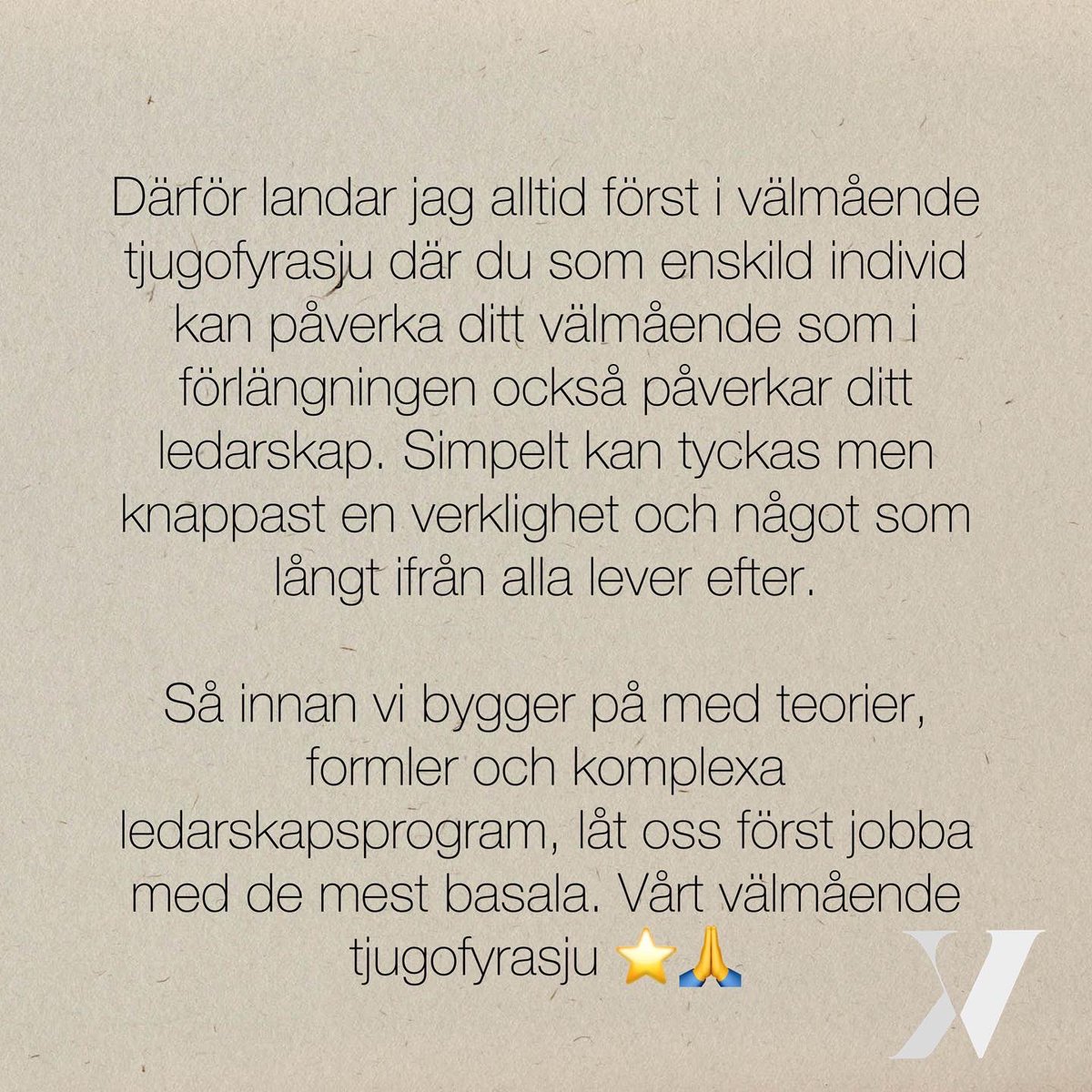 Henaxe's tweet photo. Ledarskap kommer aldrig hända om ditt välmående #tjugofyrasju inte är på plats. Svårare än så är det inte. 

#kommunikativaverktyg #ledarskap #engagemang #motivation https://t.co/mZUhhDdO30