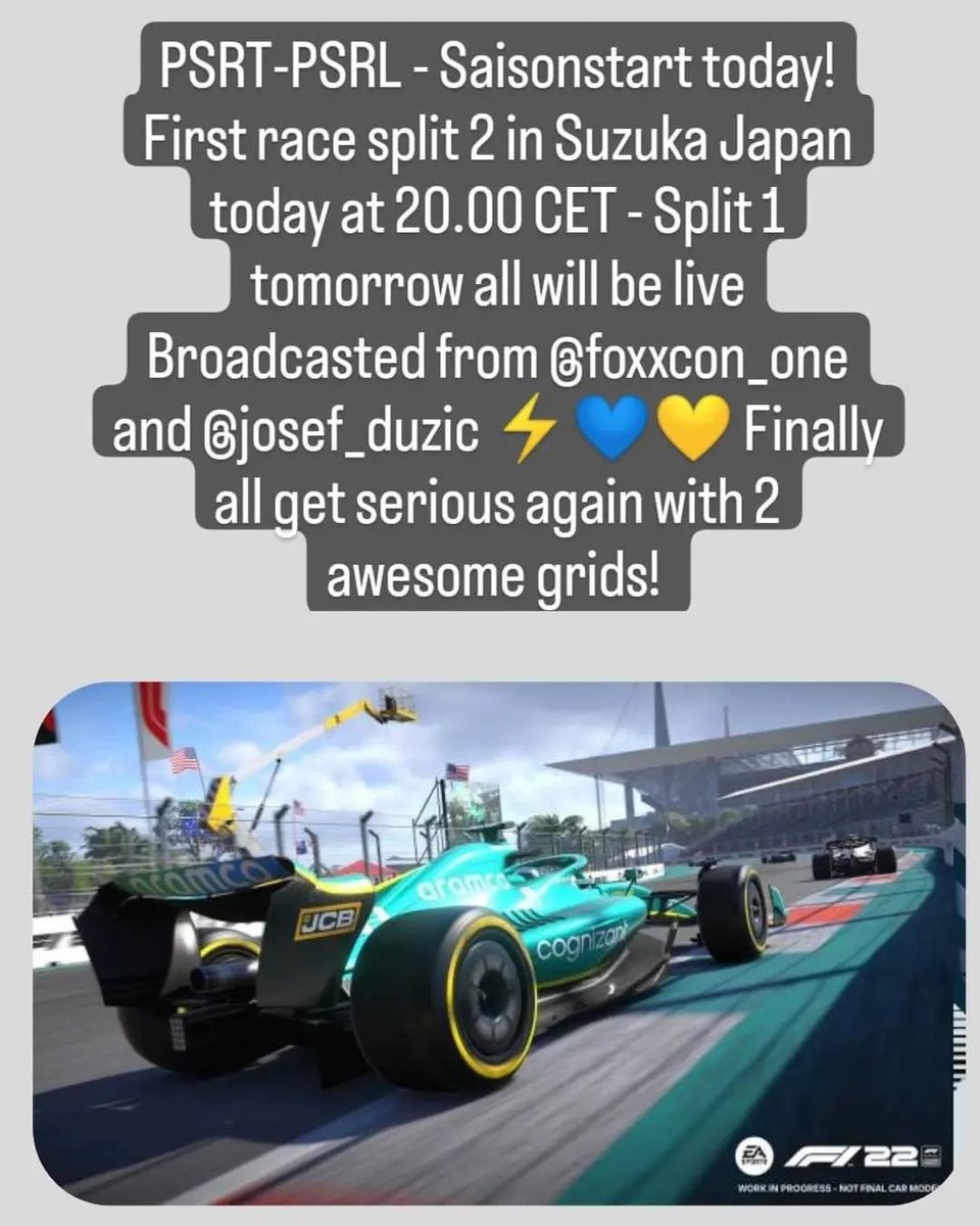 PSRT-PSRL: Finally the Saison starts - Race Day Split 2 - Suzuka GP 50%
