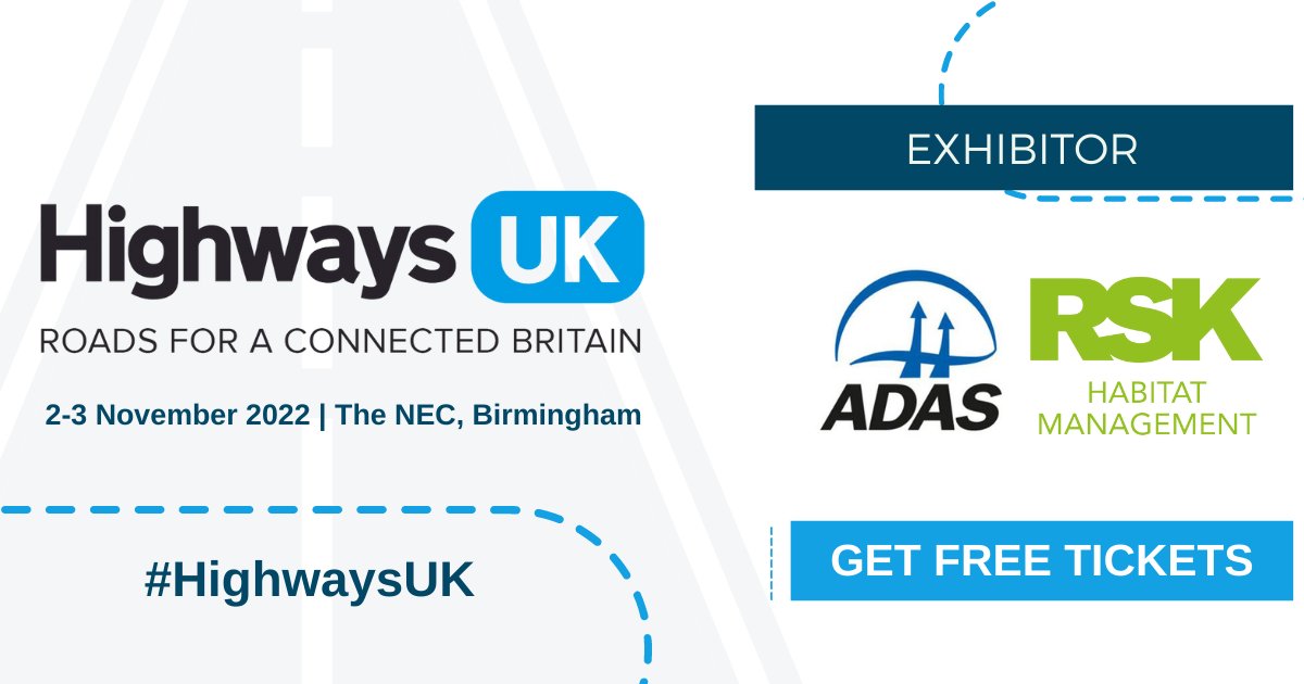 RSK Habitat Management (@rsk_habitat) on Twitter photo Heading to <a href="/HWYSUK/">Highways UK</a> next month? So are we! ๐ฃ
๐ Come visit us at Stand D9 to chat about working with nature, including tree and vegetation management, ecological mitigation, and #habitat translocation ๐ณ
๐
2 -3 November 2022, The NEC, Birmingham
#biodiversitynetgain #highwaysuk Heading to <a href="/HWYSUK/">Highways UK</a> next month? So are we! ๐ฃ
๐ Come visit us at Stand D9 to chat about working with nature, including tree and vegetation management, ecological mitigation, and #habitat translocation ๐ณ
๐
2 -3 November 2022, The NEC, Birmingham
#biodiversitynetgain #highwaysuk