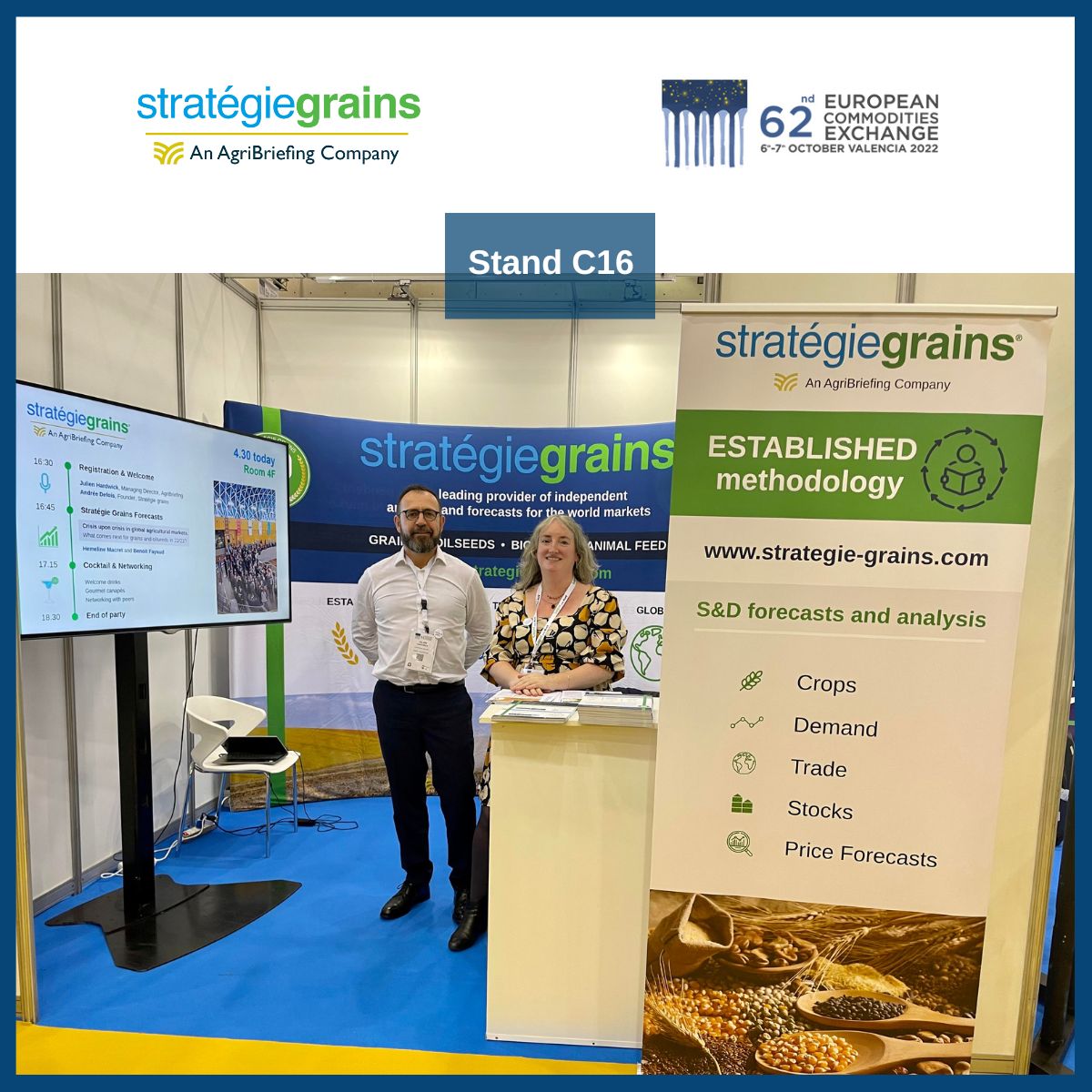 It's happening! 🍸 Don't forget to join us in room 4F at 4.30pm today for a market outlook followed by drinks and tapas at 5pm.

#ECEValencia #MarketOutlook #Grains #OIlseeds #MarketAnalysis #Forecasts