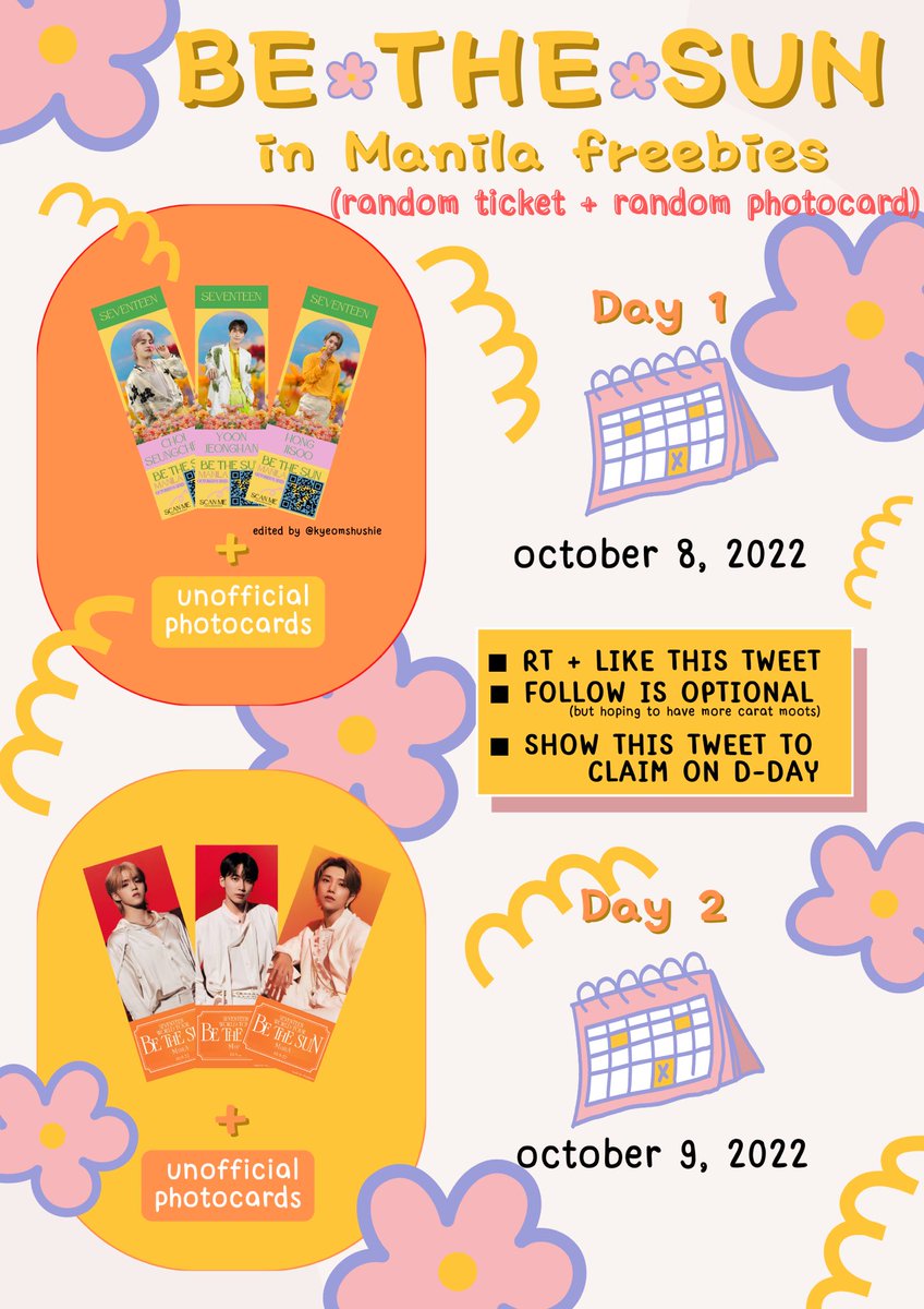 #BETHESUNinMNL freebies ✨

hello i will be giving away some papels on dday 🫶🏻 
- open for all!
- other deets on the poster 😊 see u!