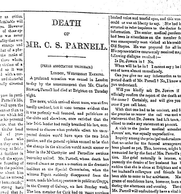ITLostLeads's tweet image. A “conspicuous political leader and vigorous Irishman”: Charles Stewart Parnell died on this day in 1891 #LostLeads