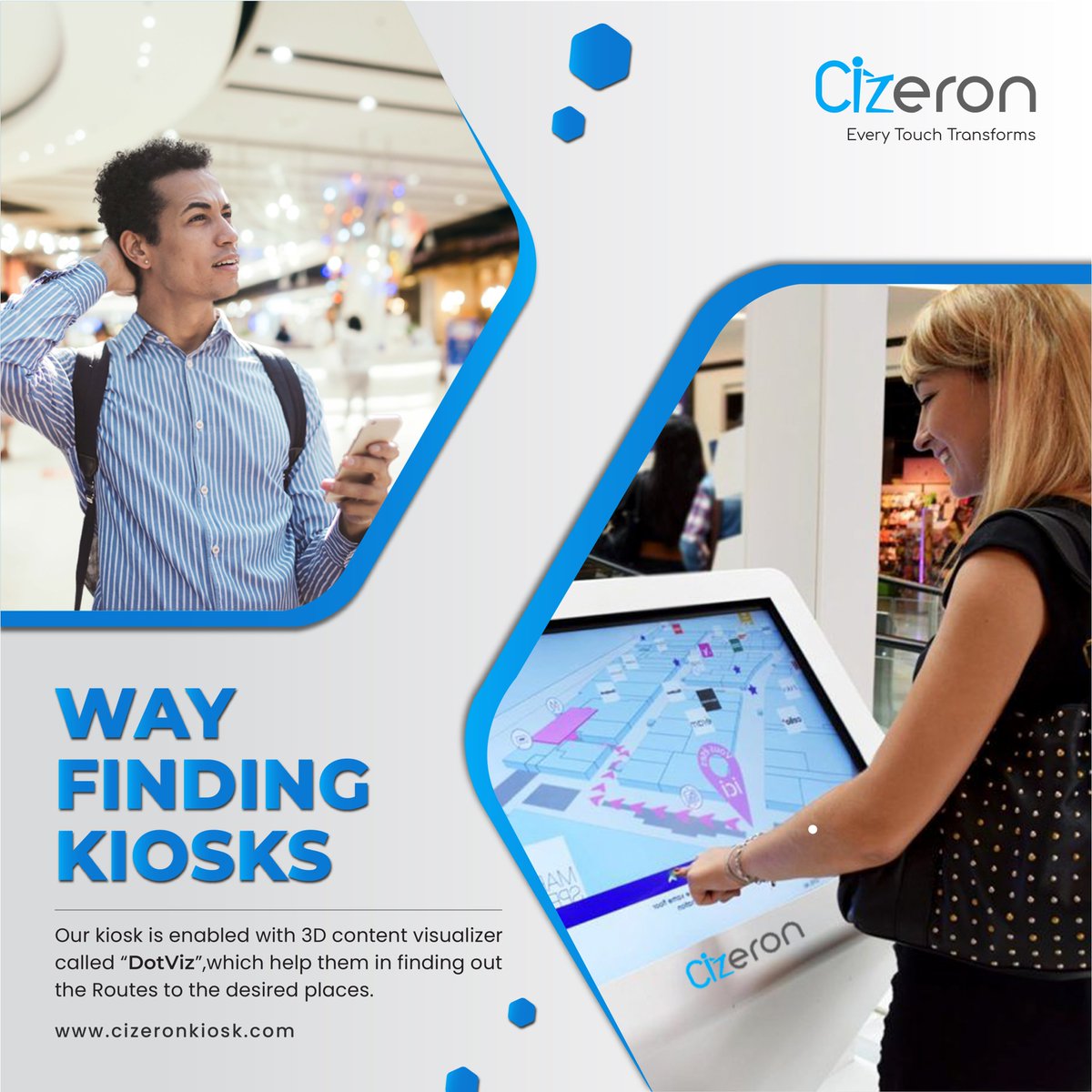 CizeronK's tweet photo. Our kiosk is enabled with 3D content visualizer called “DotViz”, Which makes it much easier to experience and understand the places, Blocks, and rooms at malls, Hospitals, Historical monuments, Exhibitions, Airports, Railway stations, and Apartments. https://t.co/ZtbOXEdq7V https://t.co/tFGG6tvFBf