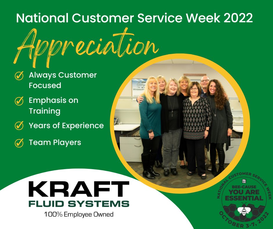 It's National Customer Service Week and we Appreciate our Customer Service Team! Dedicated and focused on customer success!