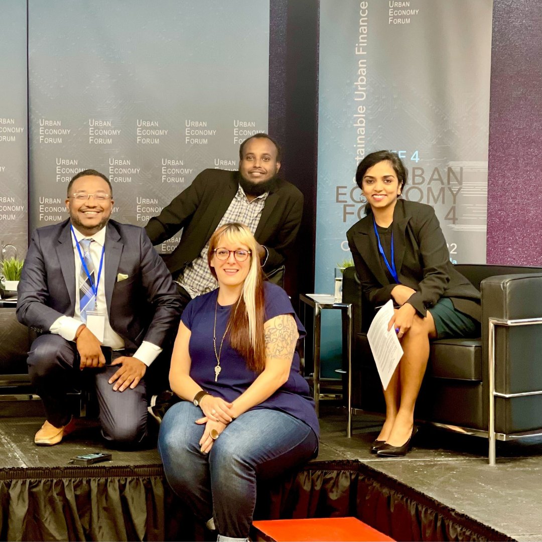 csiTO's tweet photo. Earlier this week, CSI's Director of Projects and Partnerships Denise Souedian-O'Leary spoke about community wealth at #UEF4 @EconomyUrban!

Denise is pictured with fellow speakers Walied Khogali Ali, Ibrahim Afrah, and Pavithra Sulanthar.

1/2 https://t.co/VJHUYXtBeL