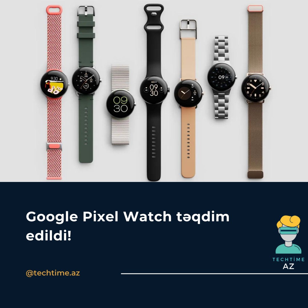 TechTimeAz's tweet photo. Google Pixel Watch təqdim olundu!
Ətraflı:https://t.co/2S2xFlbNfd
#Google #GooglePixelWatch #techtimeaz https://t.co/rt918x9BHn
