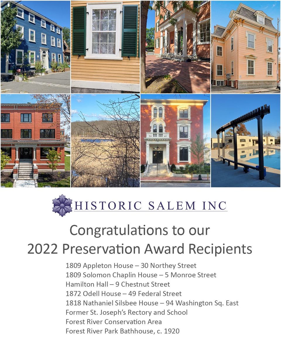Forest River won a 2022 Preservation Award from Historic Salem, Inc.! #PreservationAward #Salemma