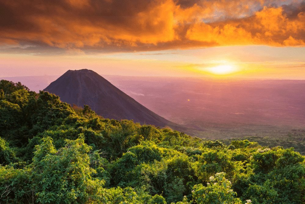 El Salvador is known as the Land of Volcanoes because it's more than 100 volcanos. About twenty of them are possibly active. Santa Ana is the highest volcano in El Salvador standing at 2,831 metres.