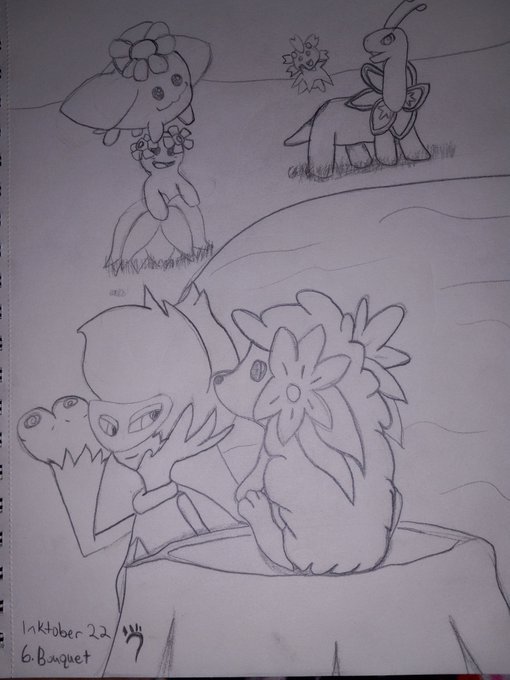 Day 6 was bouquet for #inktober2022, i wasnt really feeling the prompt, but stuck with it anyway. Just<a href="/tag/inktober2022"class="tags">#inktober2022</a><a href="/tag/drawing"class="tags"><span>#drawing</span></a><a href="/tag/pokemon"class="tags"><span>#pokemon</span></a><a href="/tag/inktober"class="tags"><span>#inktober</span></a><a href="/tag/pokemonfanart"class="tags"><span>#pokemonfanart</span></a><a href="/tag/s"class="tags"><span>#s</span></a>