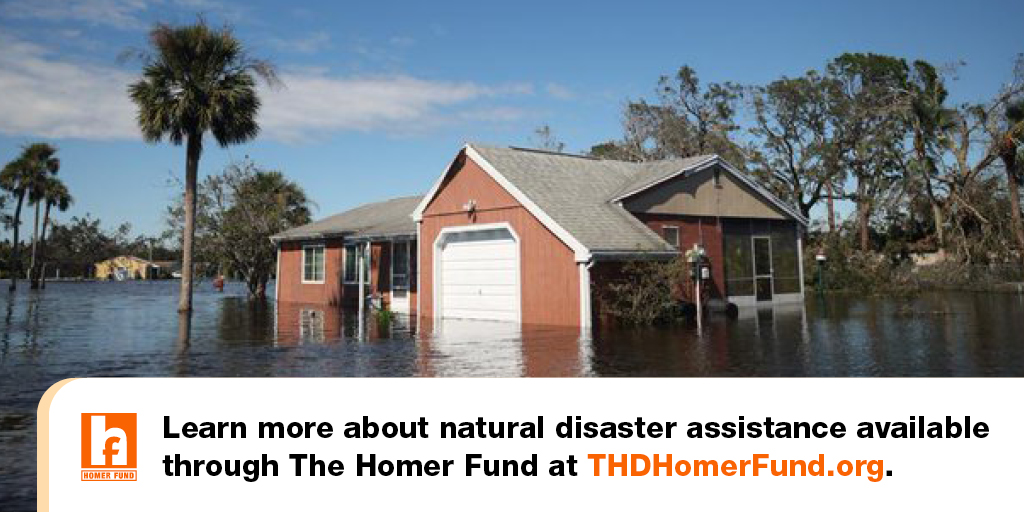 If your home has been impacted by Hurricanes #Fiona or #Ian, you are not alone. Through a Direct Grant, the #HomerFund can help you with post-storm needs, including: 🏡 Moving into a new residence ⚒️ Repairing damage to homes 💰 Paying insurance deductibles 👕 Replacing clothing