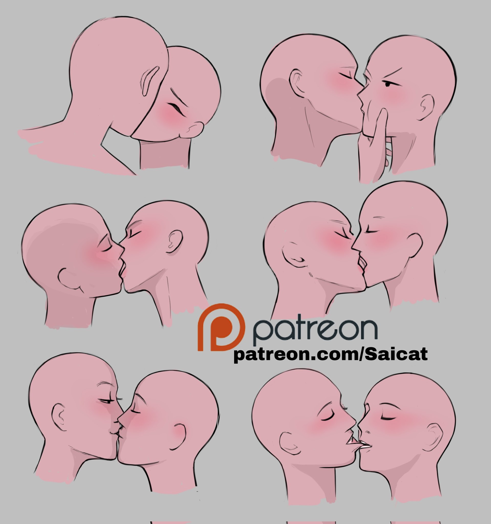 How to draw anime people kissing STEP BY STEP for beginners! 