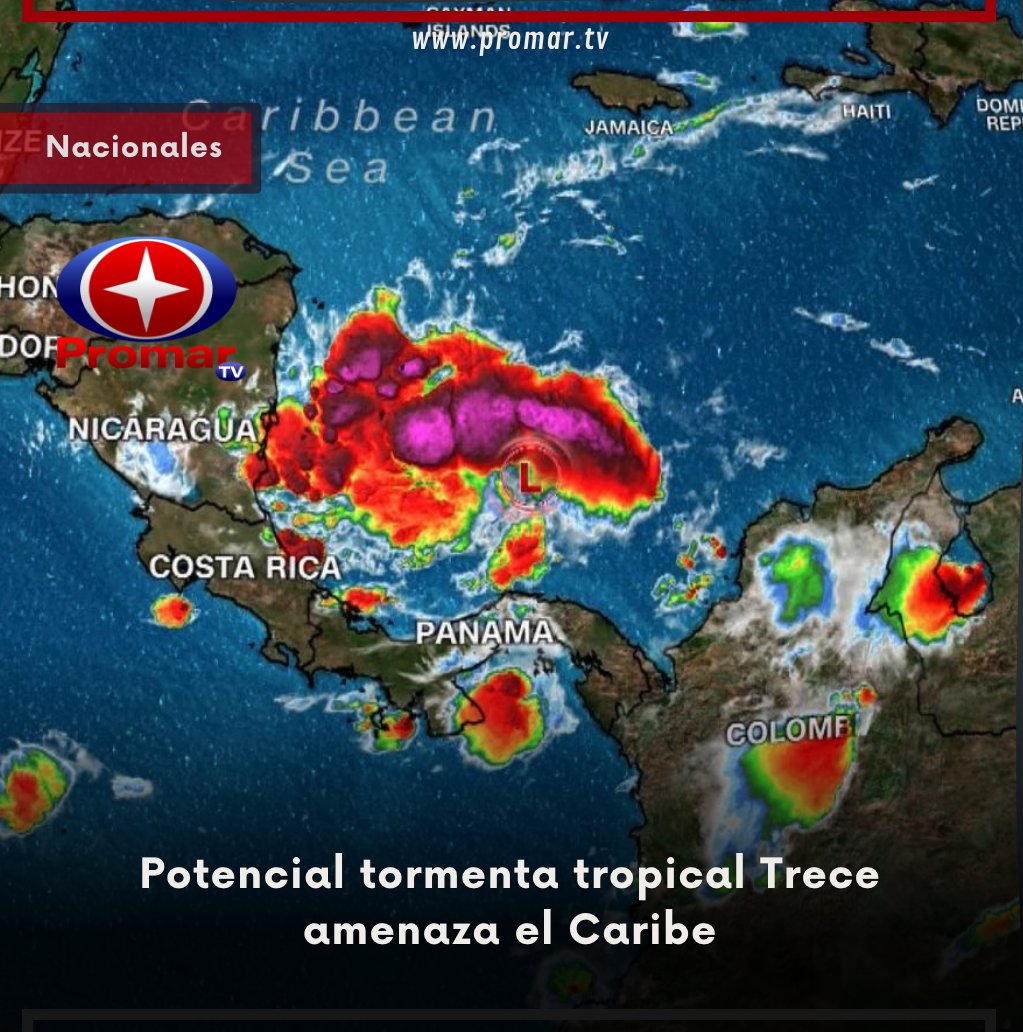 notipromar's tweet photo. #Nacionales 
Potencial tormenta tropical Trece amenaza el Caribe

El Centro Nacional de Huracanes inicia los avisos sobre la posible Depresión tropical 13 ubicada en el Caribe venezolano.
Específicamente sobre Falcón, Lara, Yaracuy, Zulia, Mérida, Trujillo, Barinas y Portuguesa https://t.co/EBjABlA2sJ