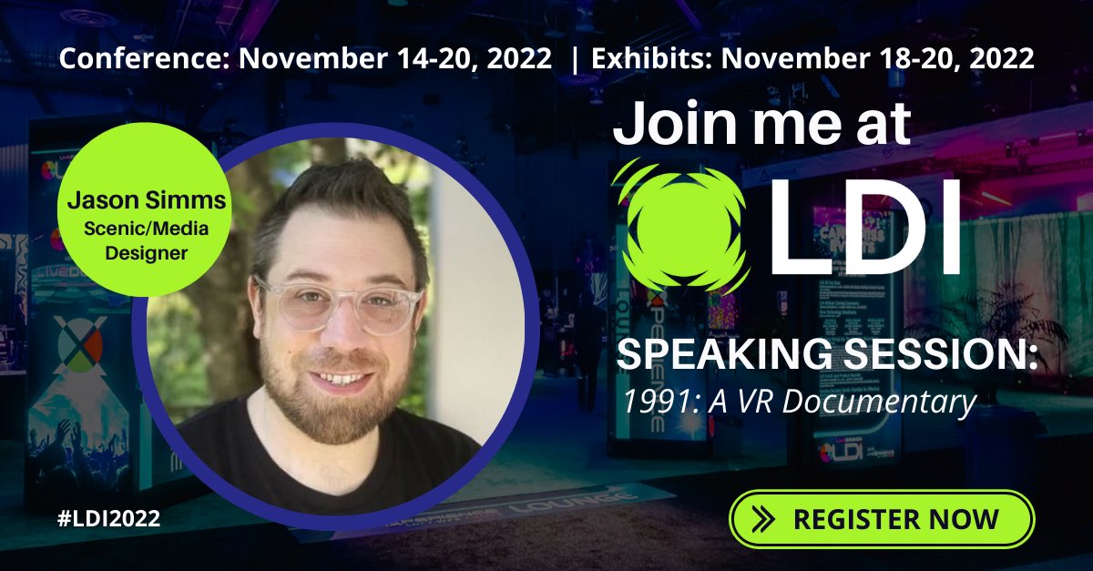 I’m speaking at #LDI2022! Don’t miss my session on creating the virtual reality documentary 1991 on Friday, November 18th at 3pm! (Use code LDISPEAKER20 for 20% off a LDInstitute course. LDIshow.com