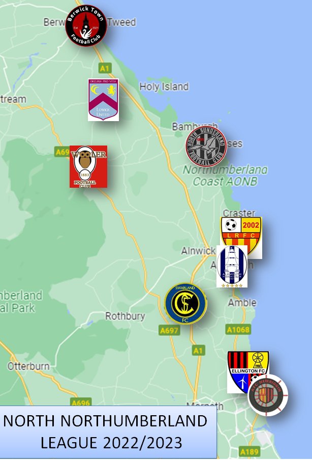 NORTH NORTHUMBERLAND FOOTBALL LEAGUE
England's northernmost football league <a href="/NnlNorth/">NNL North Northumberland League</a> is home to 9 teams for the 2022/2023 season. This single division sits at Tier 15 (I think) and acts as a feeder to the Northern Football Alliance.
